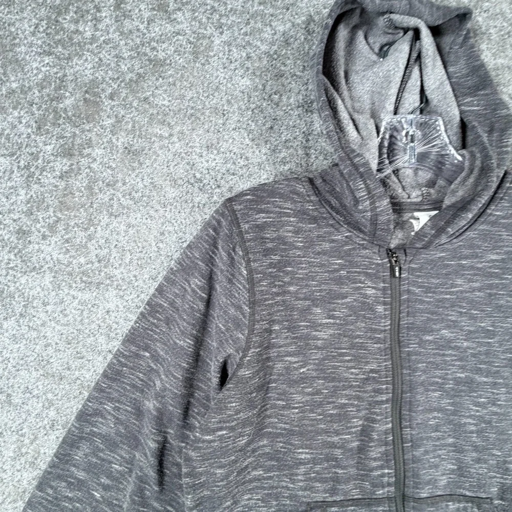 Head Hoodie Youth Large Heather Gray Rayon Stretch Fleece Lined Outdoor Full Zip